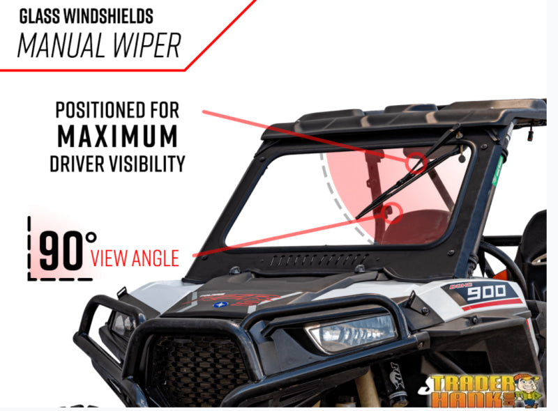 Polaris RZR XP Turbo S Glass Windshield | Free shipping