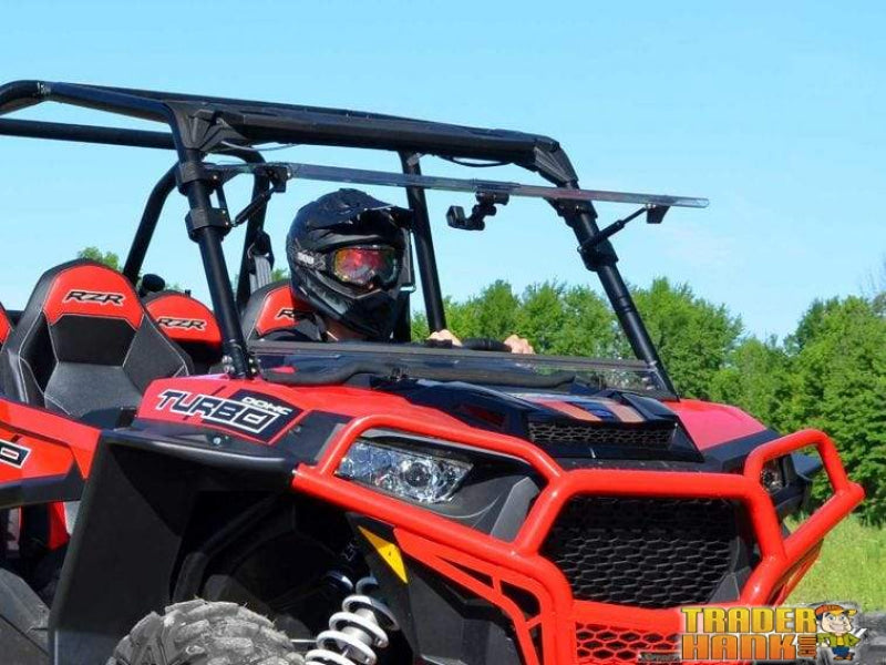 Polaris RZR XP Turbo Scratch Resistant Flip Windshield | SUPER ATV WINDSHIELDS - Free Shipping