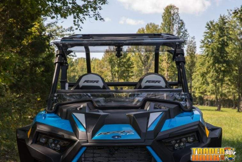 Polaris RZR XP Turbo Scratch Resistant Flip Windshield | SUPER ATV WINDSHIELDS - Free Shipping