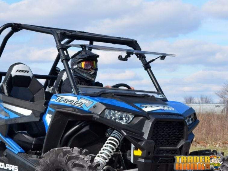 Polaris RZR XP Turbo Scratch Resistant Flip Windshield | SUPER ATV WINDSHIELDS - Free Shipping