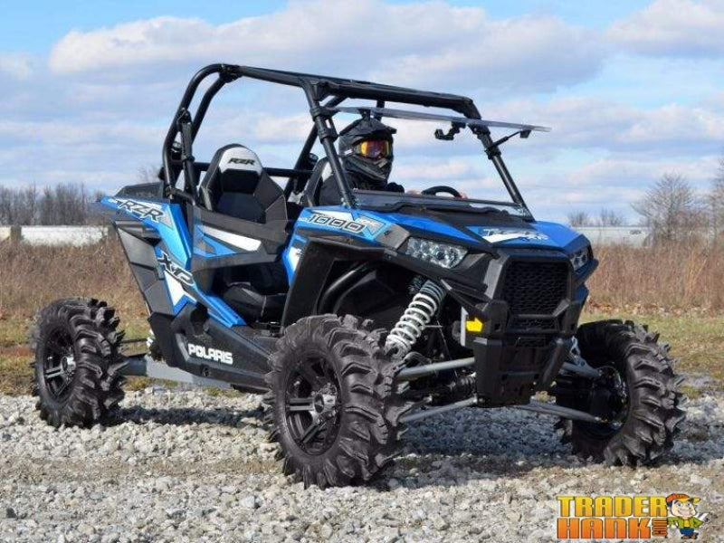 Polaris RZR XP Turbo Scratch Resistant Flip Windshield | SUPER ATV WINDSHIELDS - Free Shipping