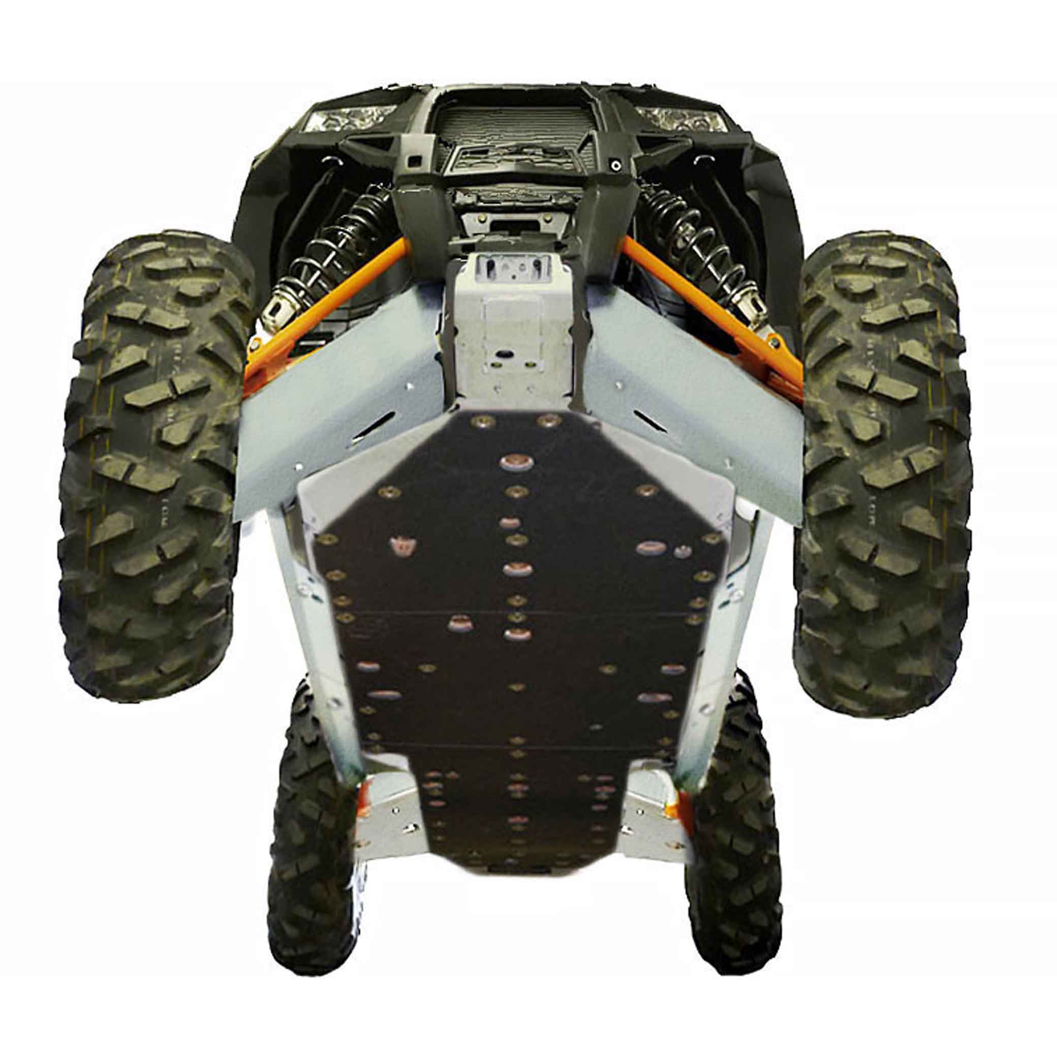 Polaris RZR-4 900 Ricochet 11-Piece Complete Aluminum or UHMW Skid Plate Set