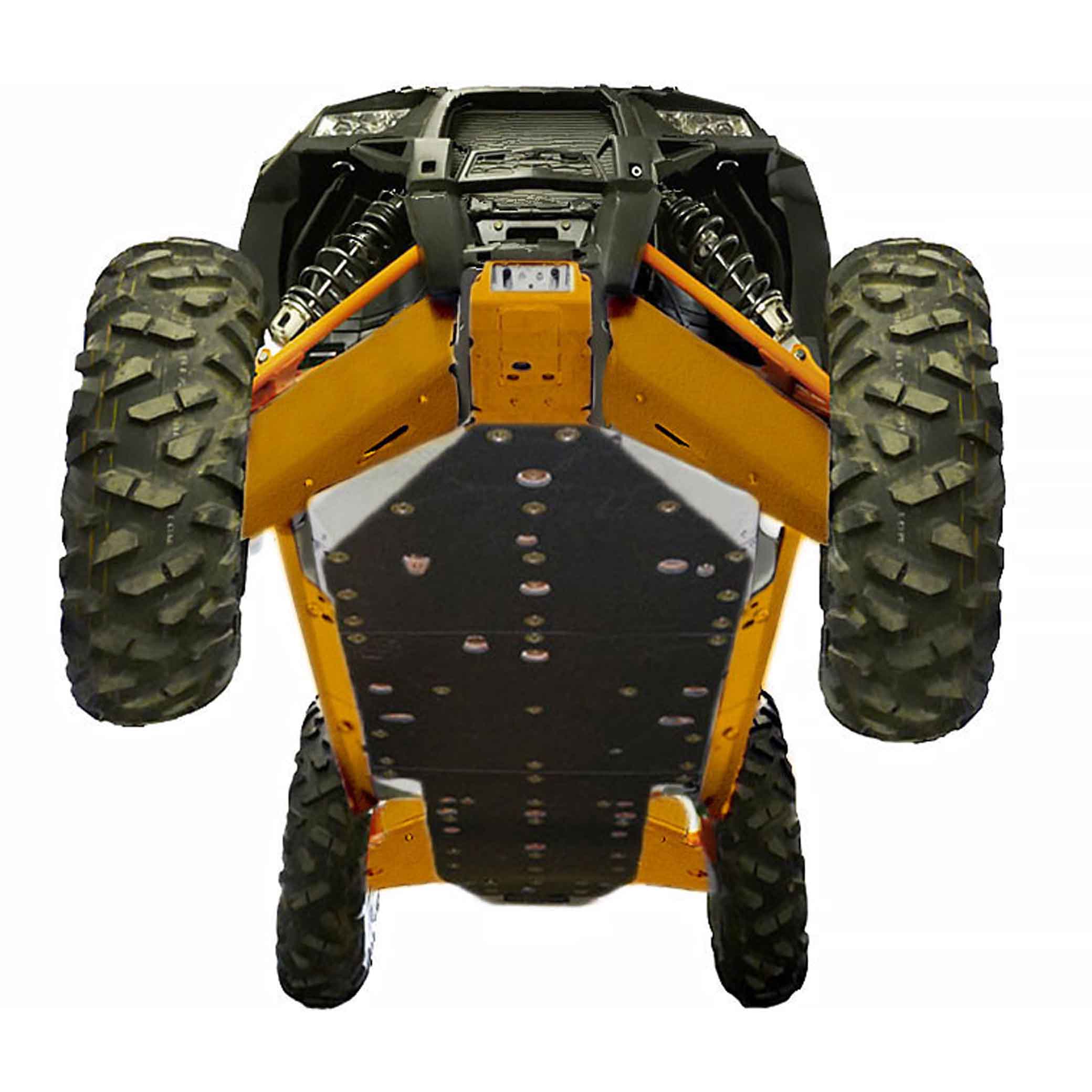 Polaris RZR-4 900 Ricochet 11-Piece Complete Aluminum or UHMW Skid Plate Set
