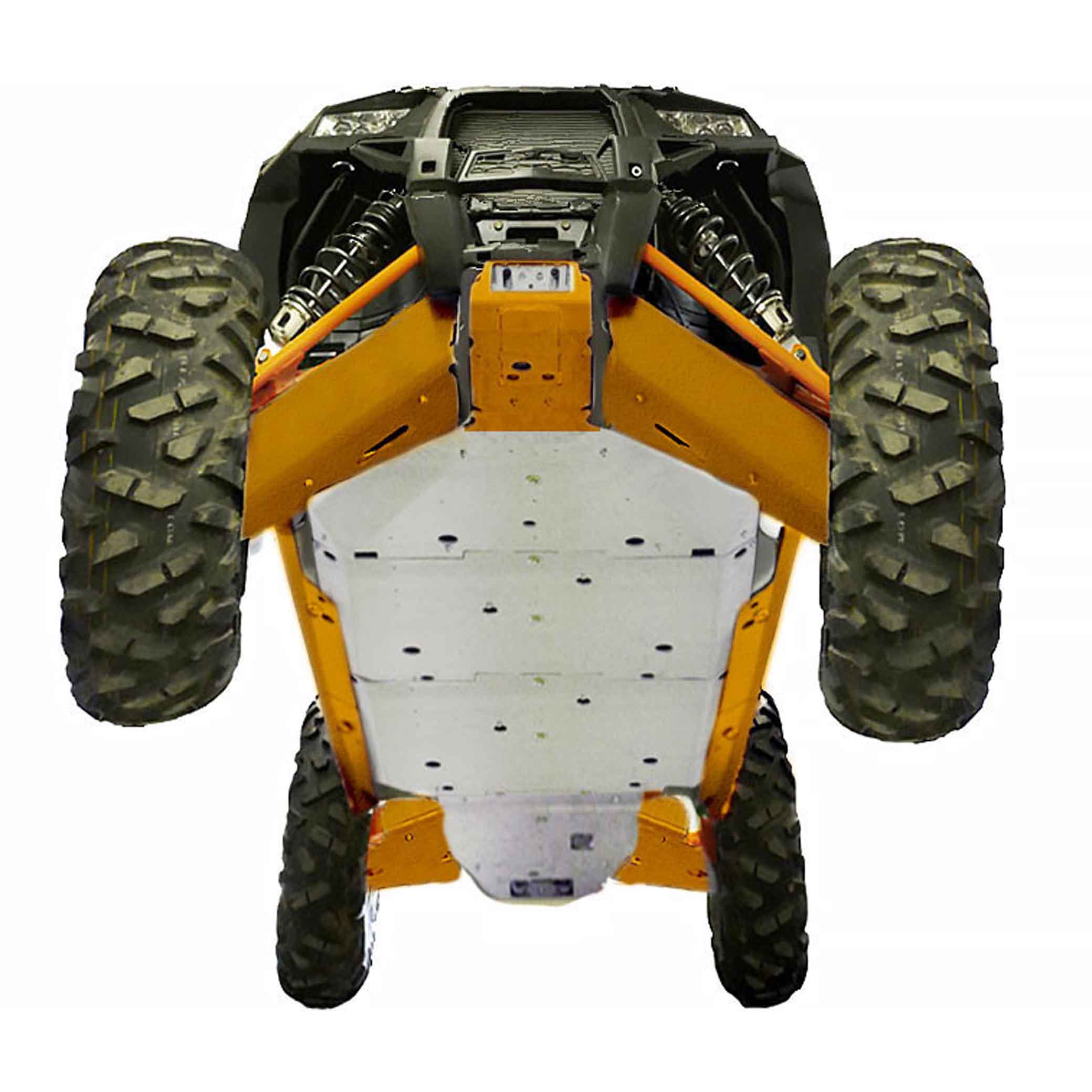 Polaris RZR-4 900 Ricochet 11-Piece Complete Aluminum or UHMW Skid Plate Set