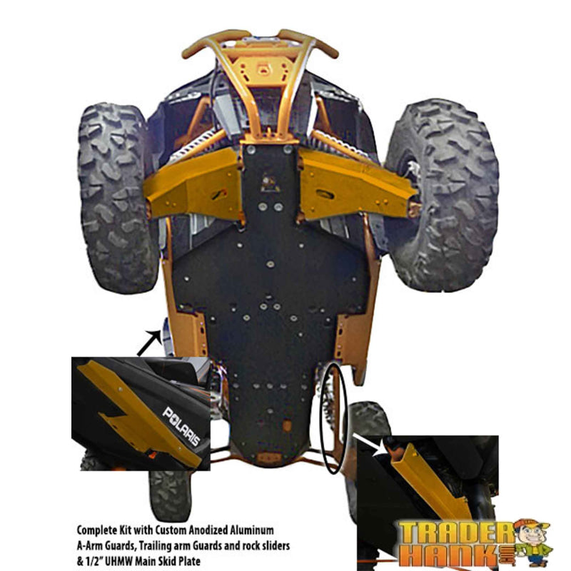 RZR XP 1000 Desert Edition Ricochet 10-Piece Complete Aluminum or UHMW Skid Plate set | Free shipping