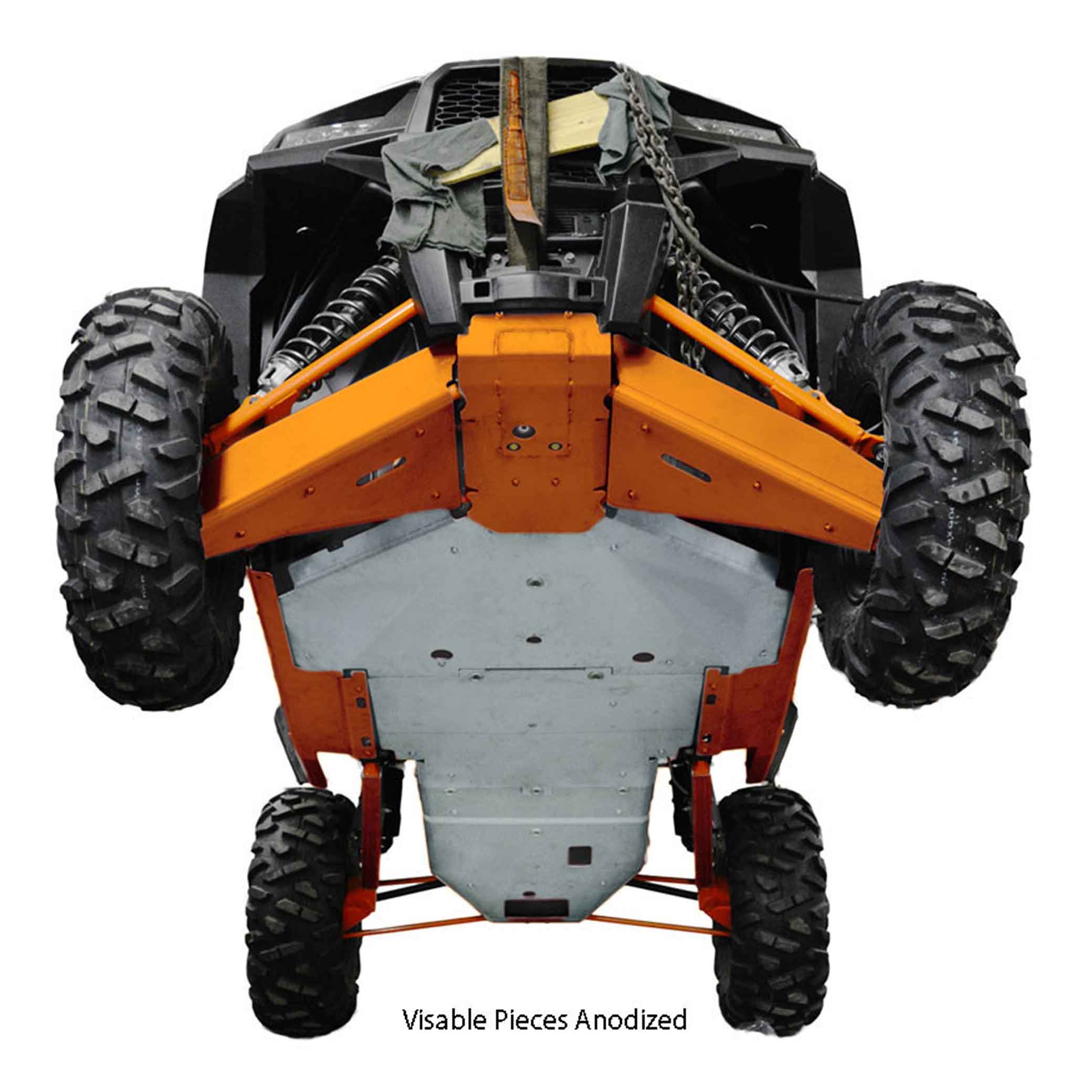 Polaris RZR XP Turbo Dynamix Ricochet 10-Piece Complete Aluminum or UHMW Skid Plate Set