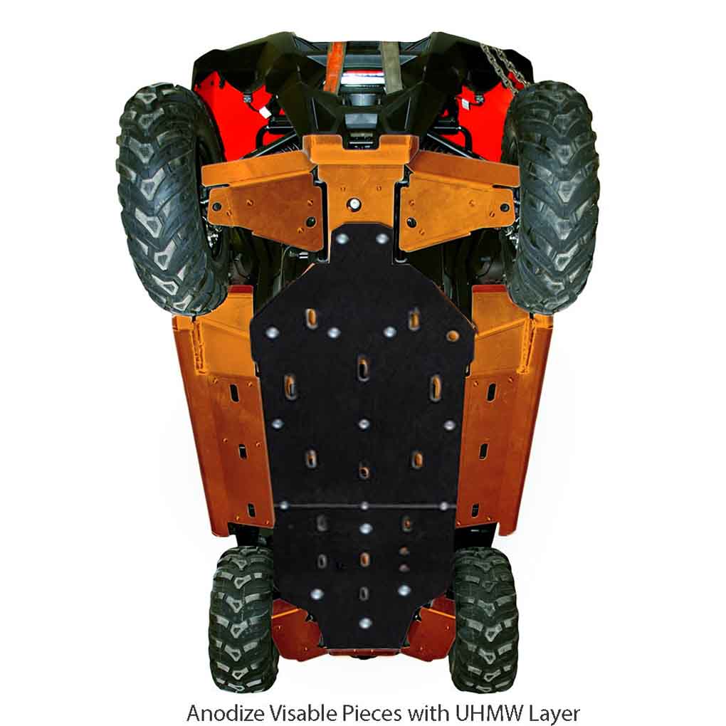Polaris RZR 800 Ricochet 9-Piece Complete Aluminum Skid Plate Set