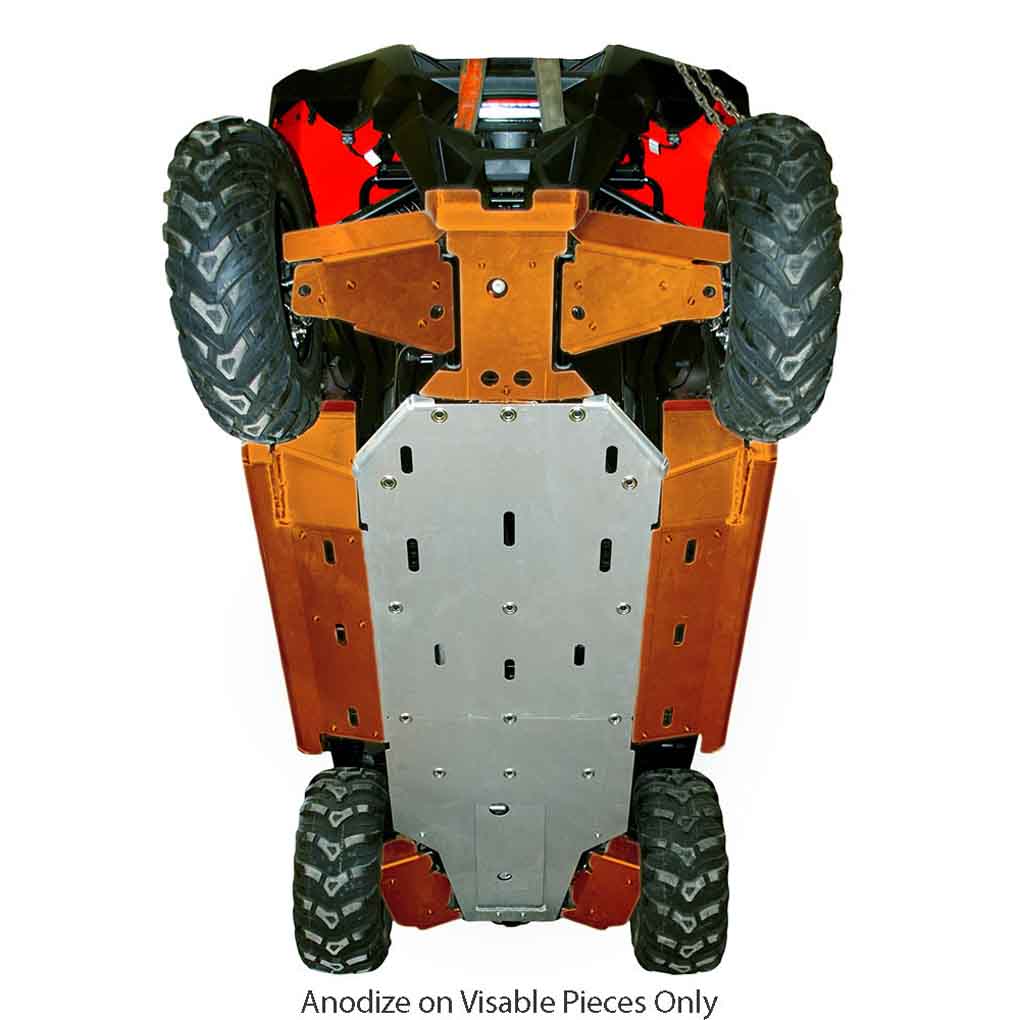 Polaris RZR 800 Ricochet 9-Piece Complete Aluminum Skid Plate Set