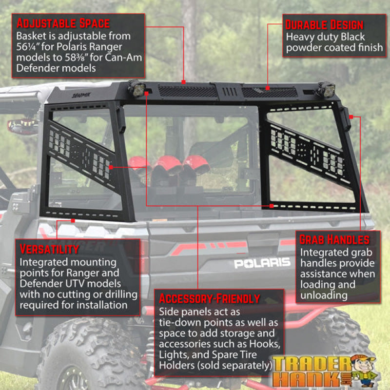 Seizmik Polaris Ranger Full Height Bed Rack | Free shipping