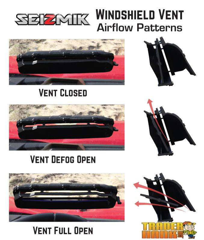 Seizmik Versa-Vent Polaris General Full Windshield - Reg Poly | UTV ACCESSORIES - Free Shipping