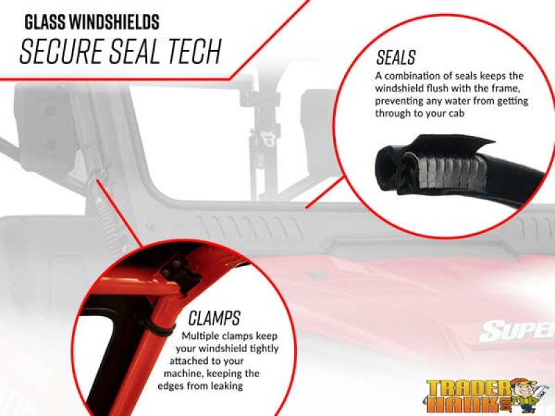 Can-Am Commander Glass Windshield | UTV ACCESSORIES - Free shipping