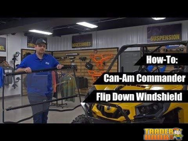 Can-Am Commander Scratch Resistant Flip Down Windshield | SUPER ATV WINDSHIELDS - Free Shipping