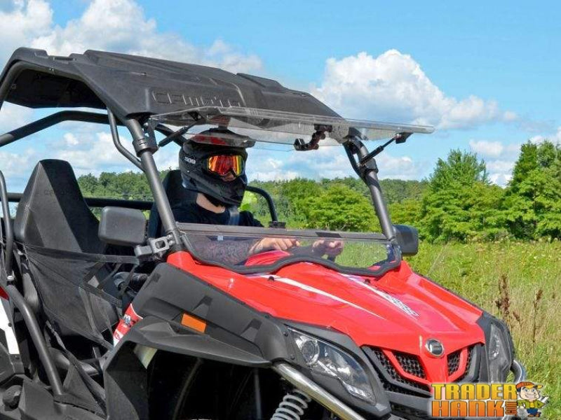 CFMOTO ZForce Scratch Resistant Flip Windshield | SUPER ATV WINDSHIELDS - Free Shipping