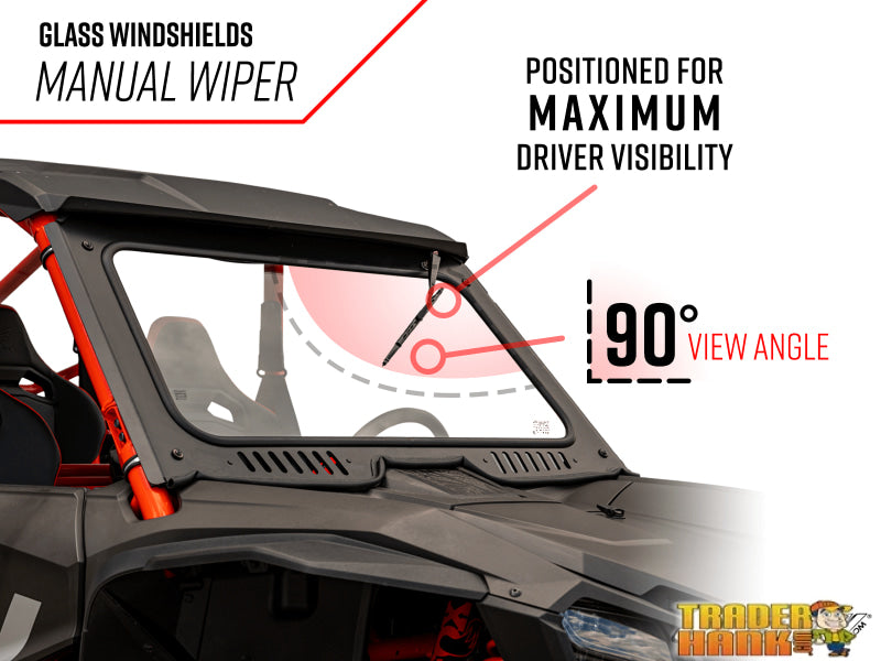Honda Talon 1000 Glass Windshield DOT Approved | UTV ACCESSORIES - Free shipping