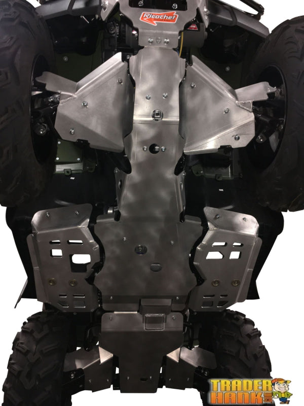 Honda TRX420 Fourtrax Rancher (I.R.S) Ricochet 9-Piece Complete Aluminum Skid Plate Set | Ricochet Skid Plates - Free Shipping