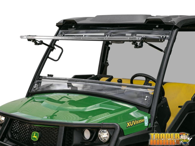 John Deere Gator XUV 835 Scratch-Resistant Flip Windshield | SUPER ATV WINDSHIELDS - Free shipping