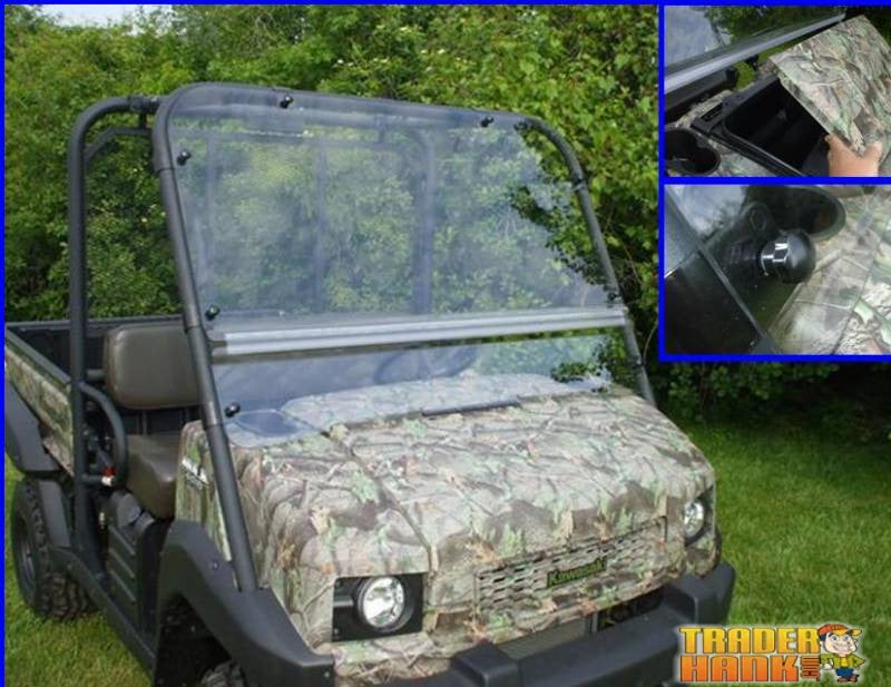 Kawasaki Mule 4010 Hard Coat Flip Up Windshield | UTV ACCESSORIES - Free shipping
