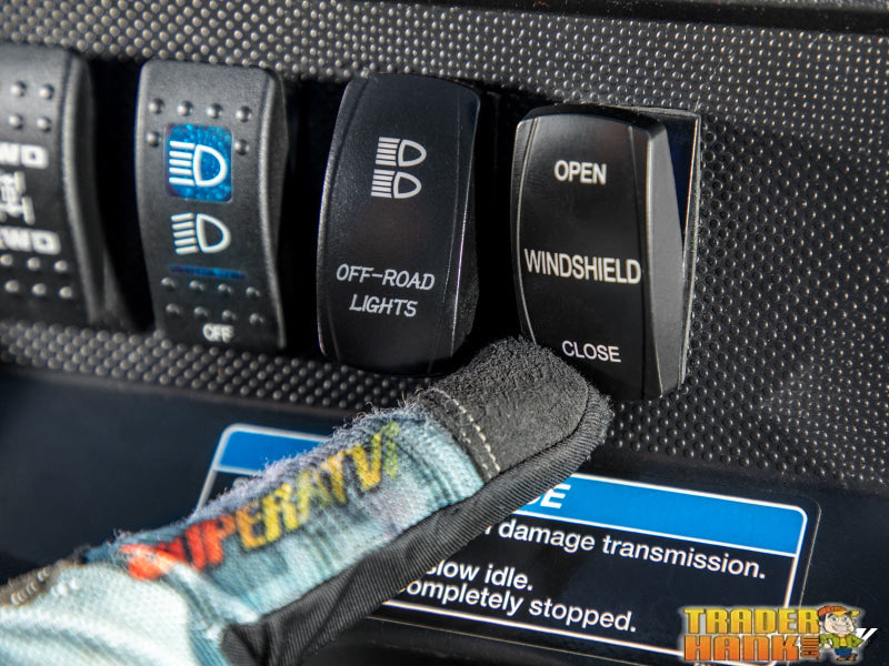 Kawasaki Mule Pro MaxDrive Power Flip Windshield | UTV Accessories - Free shipping