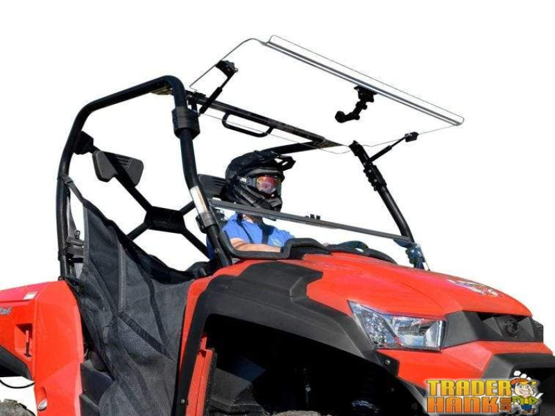 Kymco UXV 450 Scratch Resistant Flip Windshield | SUPER ATV WINDSHIELDS - Free Shipping