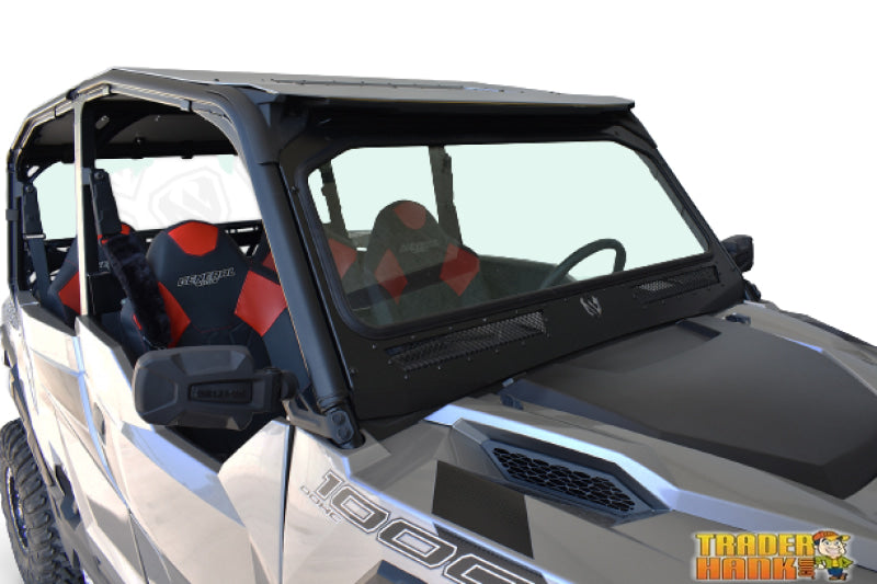 Polaris General Vented Full Glass Windshield - Black | UTV ACCESSORIES - Free shipping