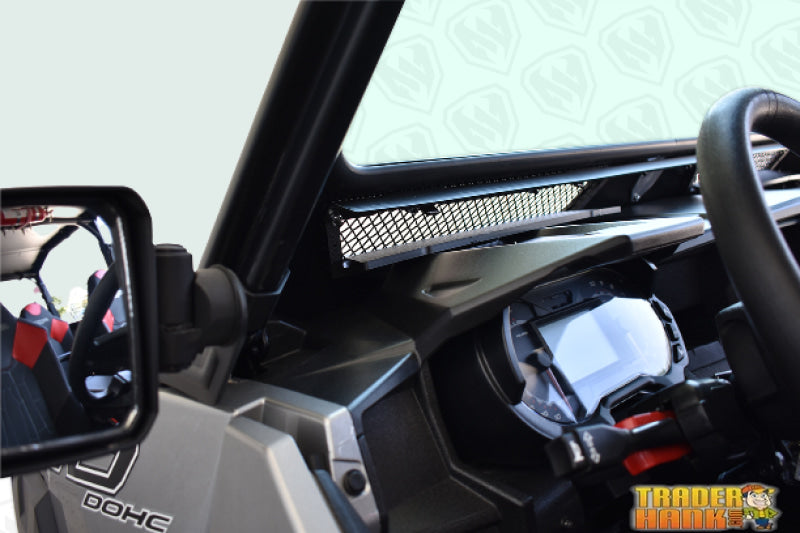 Polaris General Vented Full Glass Windshield - Black