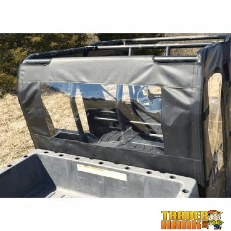 Polaris Ranger 6x6 Soft Rear Panel 2010-2017 | RANGER-WINDSHIELD-REAR-6X6-FULLSIZE-ROUND-BARS-10-17 - Free shipping