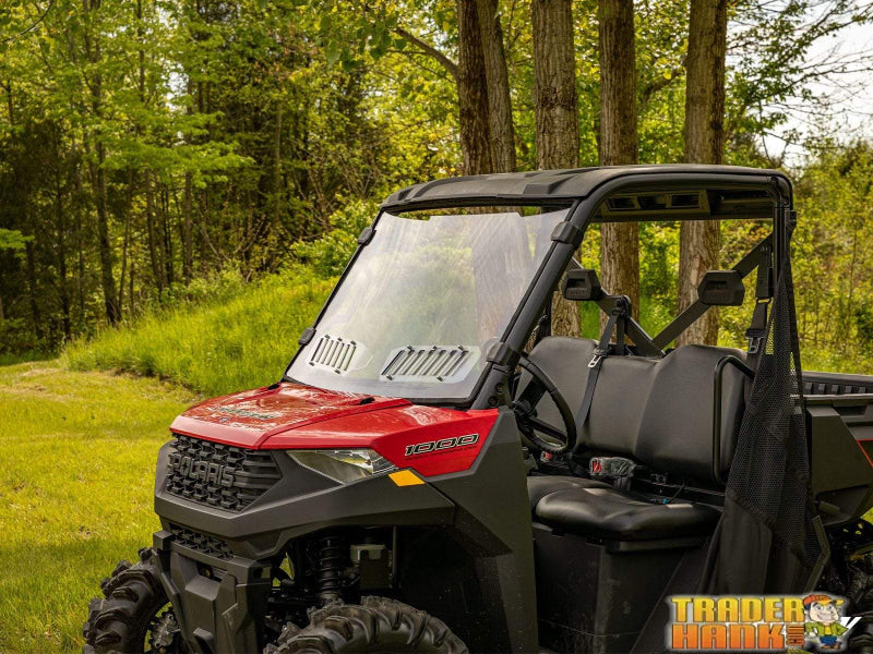 Polaris Ranger XP 900 Scratch Resistant Vented Full Windshield 2013-2019 | RANGER-WINDSHIELD-FRONT-FULL-900-FULLSIZE-PRO-FIT-13-19 - Free