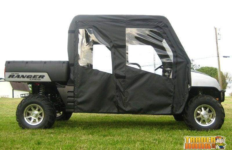 Polaris Ranger Diesel Crew Soft Doors and Rear Window Combo 2012-2014 | RANGER-DOORS-DIESEL-CREW-FULLSIZE-ROUND-BARS-12-14 - Free shipping