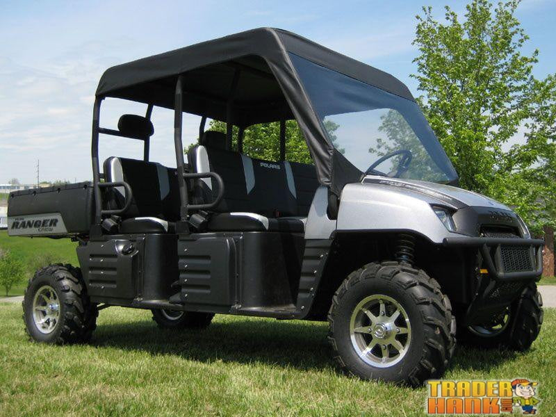 2016-2017 Full Size Polaris Ranger 800 Crew 2010-2014 Crew 570-6 Soft Windshield Top Combo | Utv Accessories - Free Shipping