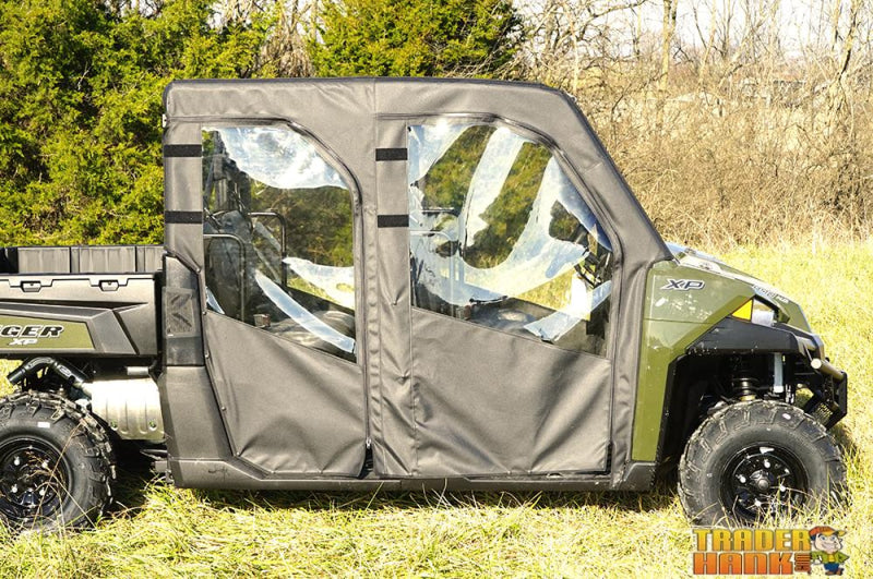 Polaris Ranger Full Size Diesel Crew Soft Door Rear Window Combo 2015-2018 | RANGER-DOORS-DIESEL-CREW-FULLSIZE-PRO-FIT-15-18 - Free shipping