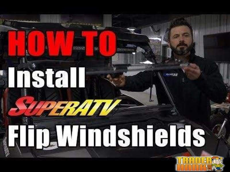 Polaris Ranger XP 570 Scratch Resistant Flip Windshield | SUPER ATV WINDSHIELDS - Free Shipping