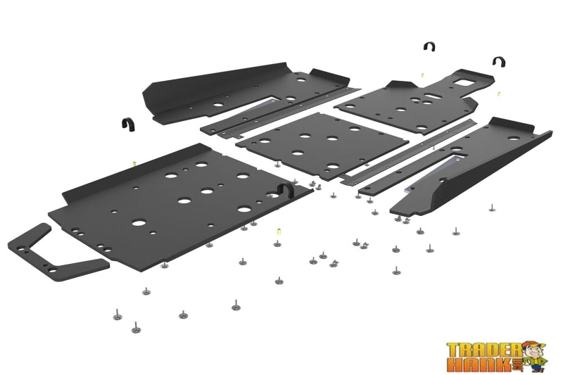 Polaris RZR XP Turbo S UHMW Skid Plate Kit with Integrated Rock Sliders | Free shipping