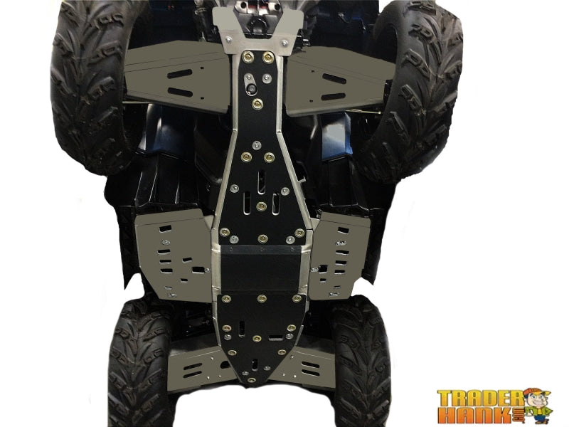 Polaris Sportsman 1000 Base Model Ricochet 2-Piece Full Frame Aluminum Skid Plate Set | ATV Skid Plates - Free shipping