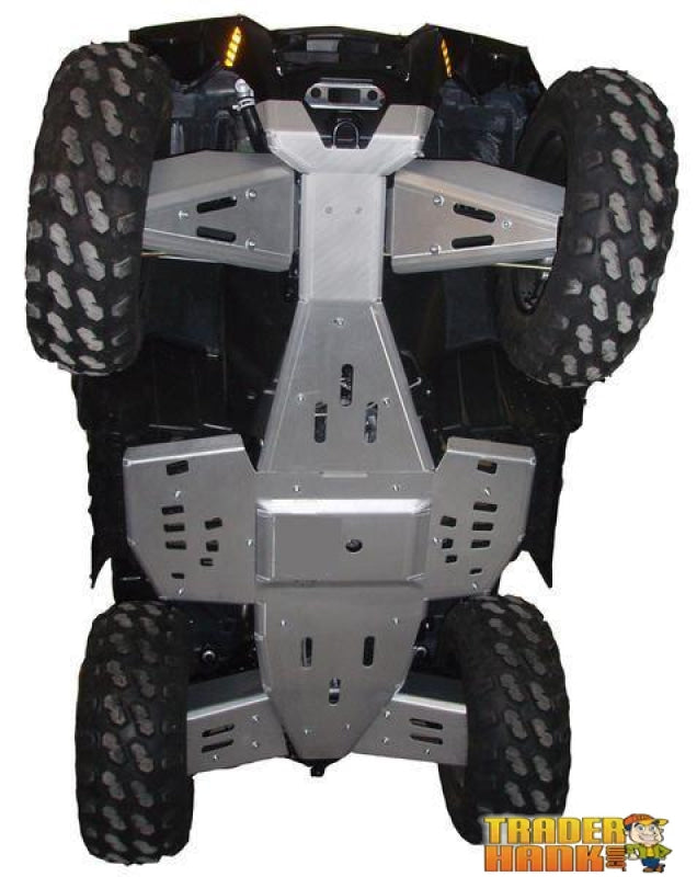 Polaris Sportsman 850 Ricochet 8-Piece Complete Aluminum or with UHMW Layer Skid Plate Set | Ricochet Skid Plates - Free Shipping
