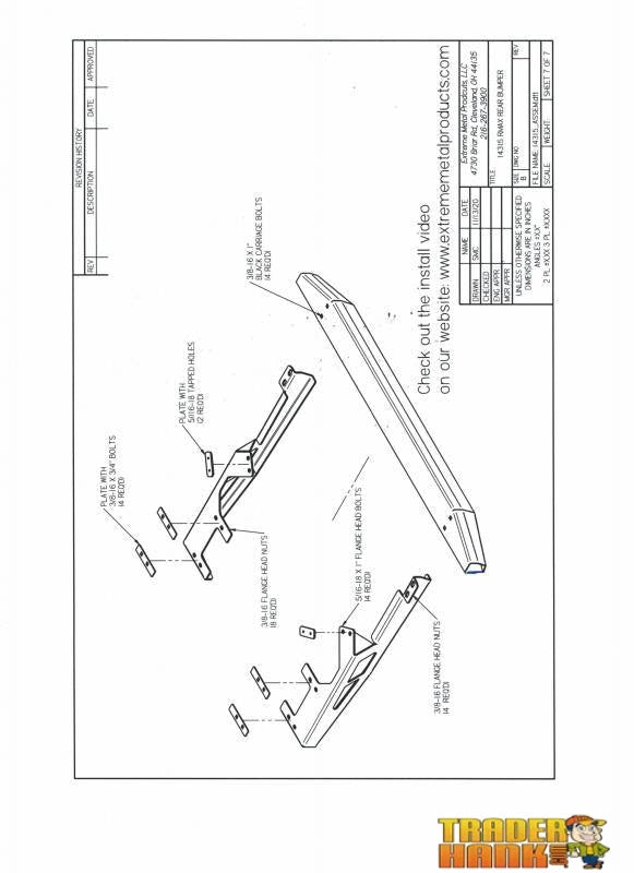 Yamamah Wolverine RMAX 1000 Rear Bumper