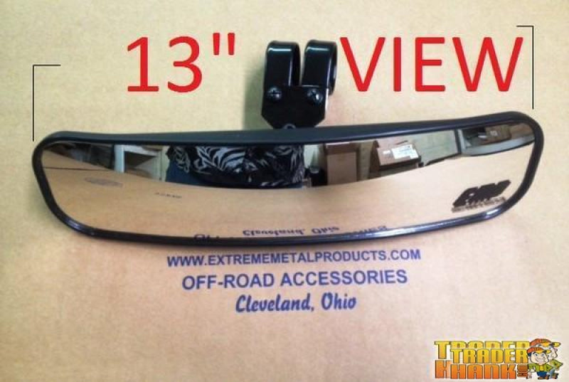 13 Wide Panoramic Rear view Mirror for 1-1/2-1-5/8 Bars | UTV ACCESSORIES - Free Shipping