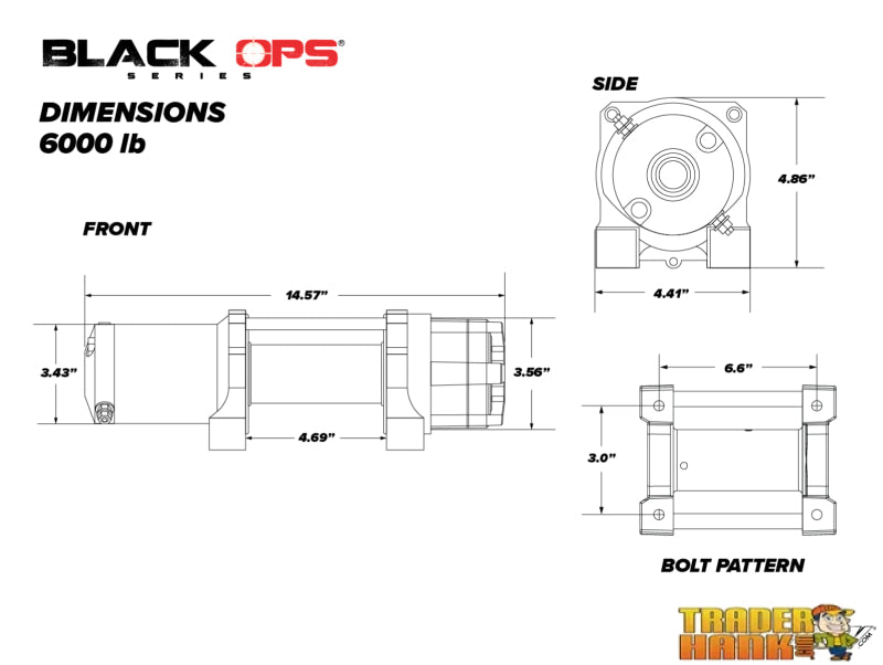 6000 Lb. UTV/ATV Winch (With Wireless Remote & Synthetic Rope) | Free shipping