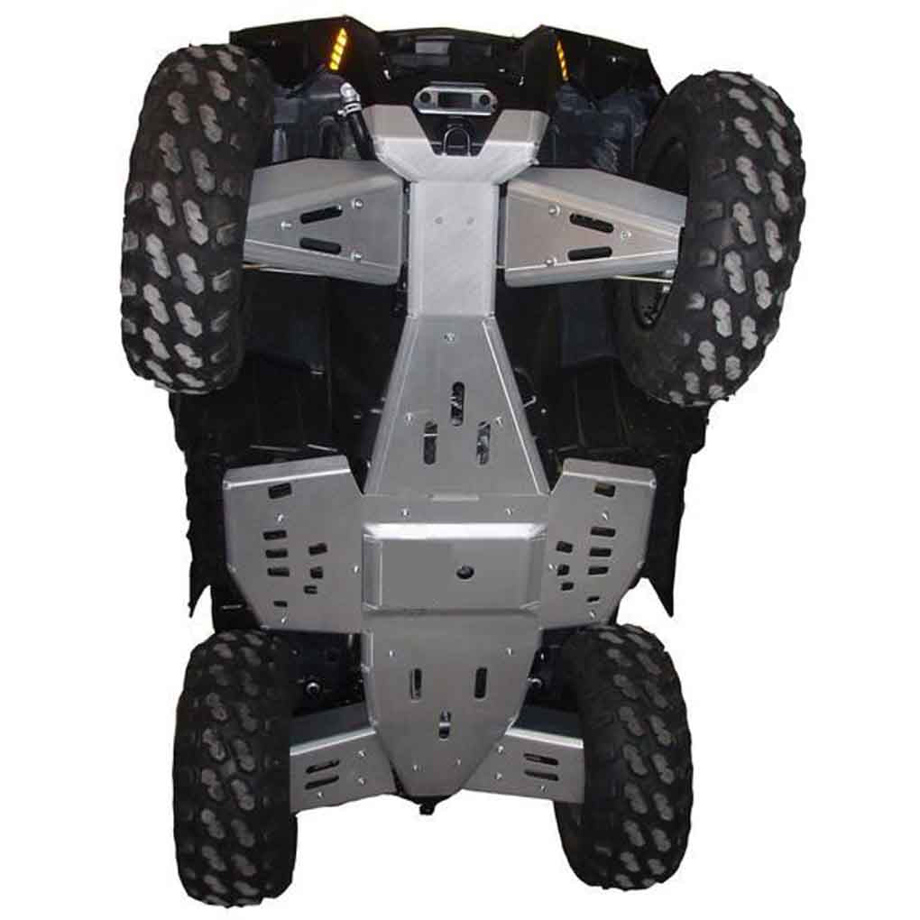 Polaris Sportsman 850 Ultimate Trail (Arched A-arms) Ricochet 8-Piece Complete Aluminum or with UHMW Layer Skid Plate Set