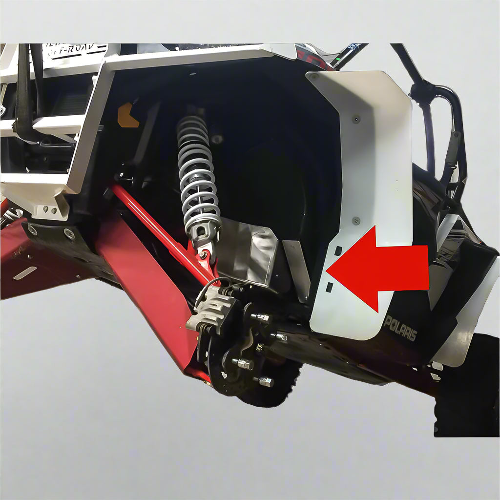 Polaris RZR Trail S 1000 Premium and Ultimate Ricochet 2-Piece Footwell Skid Plate Set