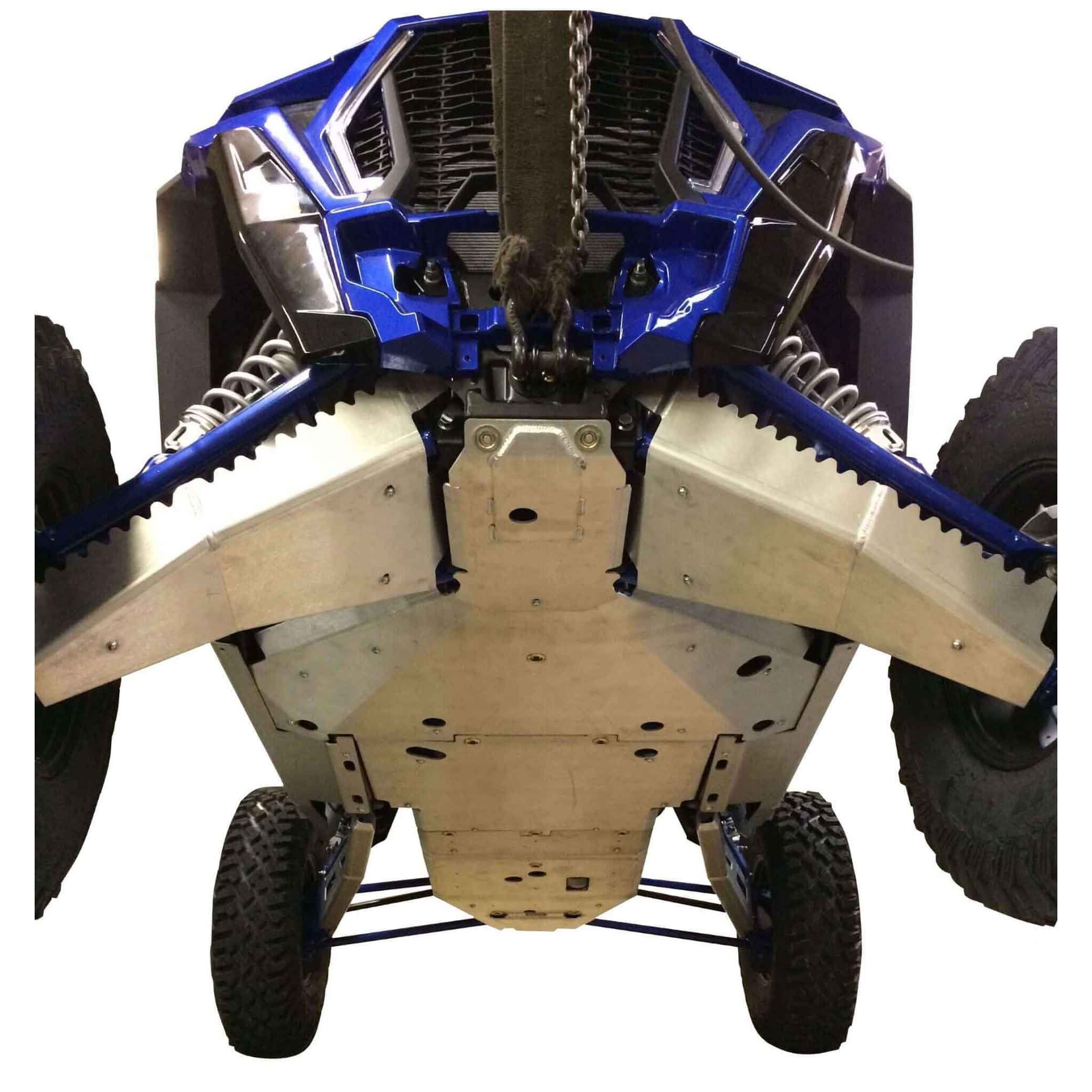Polaris RZR XP Turbo S Ricochet 10-Piece Complete Aluminum or UHMW Skid Plate Set