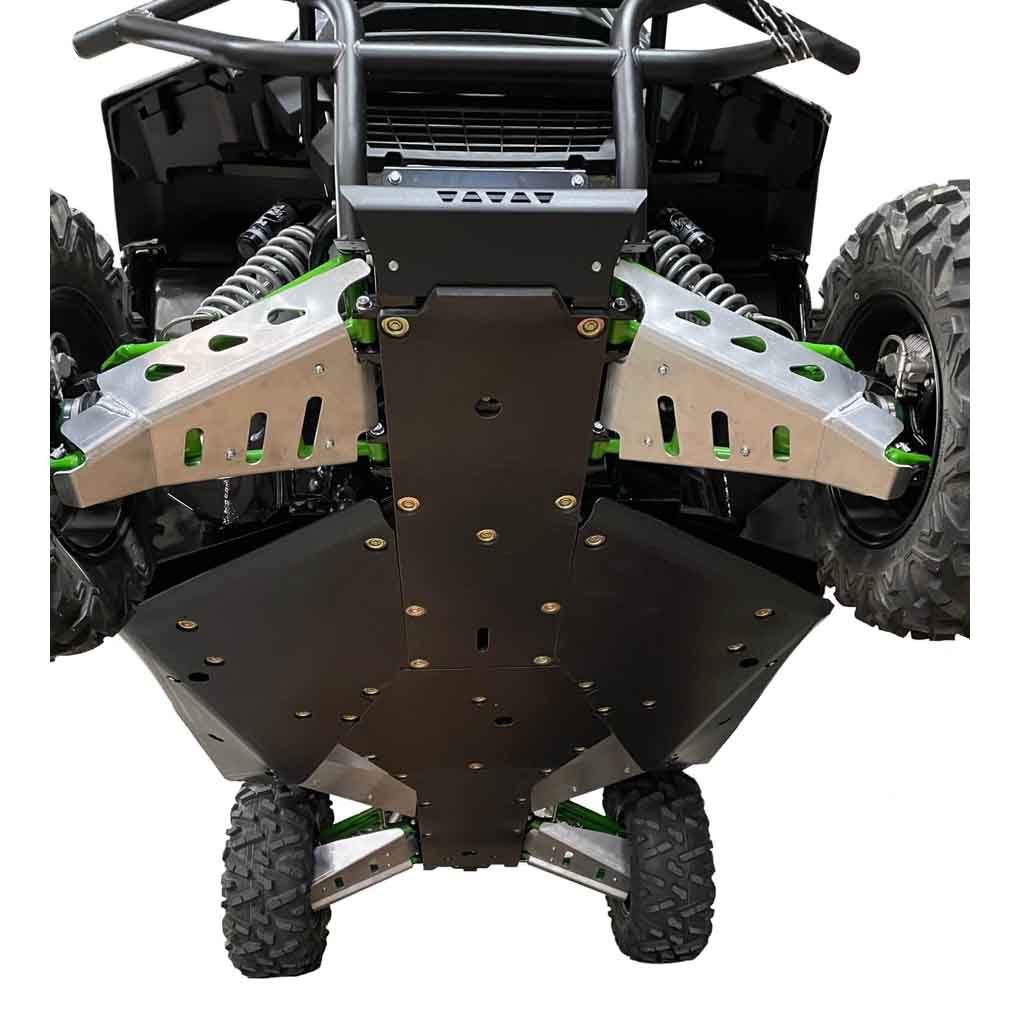 Kawasaki Teryx 800 & Teryx 4 "S" Model Ricochet 12-Piece Complete Aluminum or UHMW Skid Plate Set