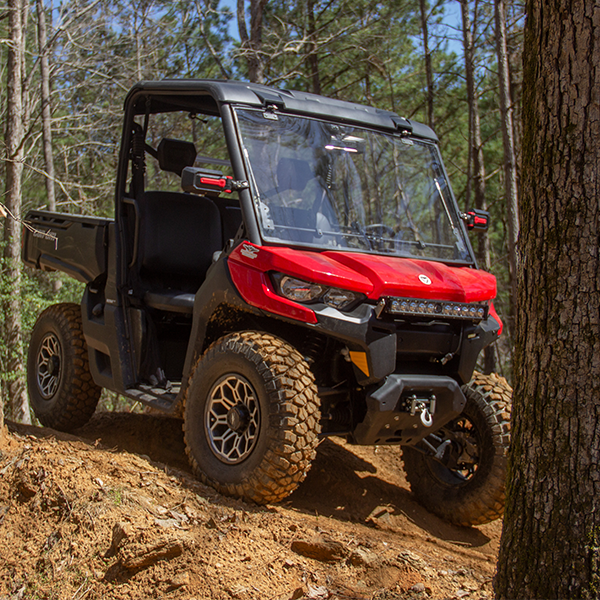 Can Am Defender Velocity Flip Up Front Windshield - Hard Coated
