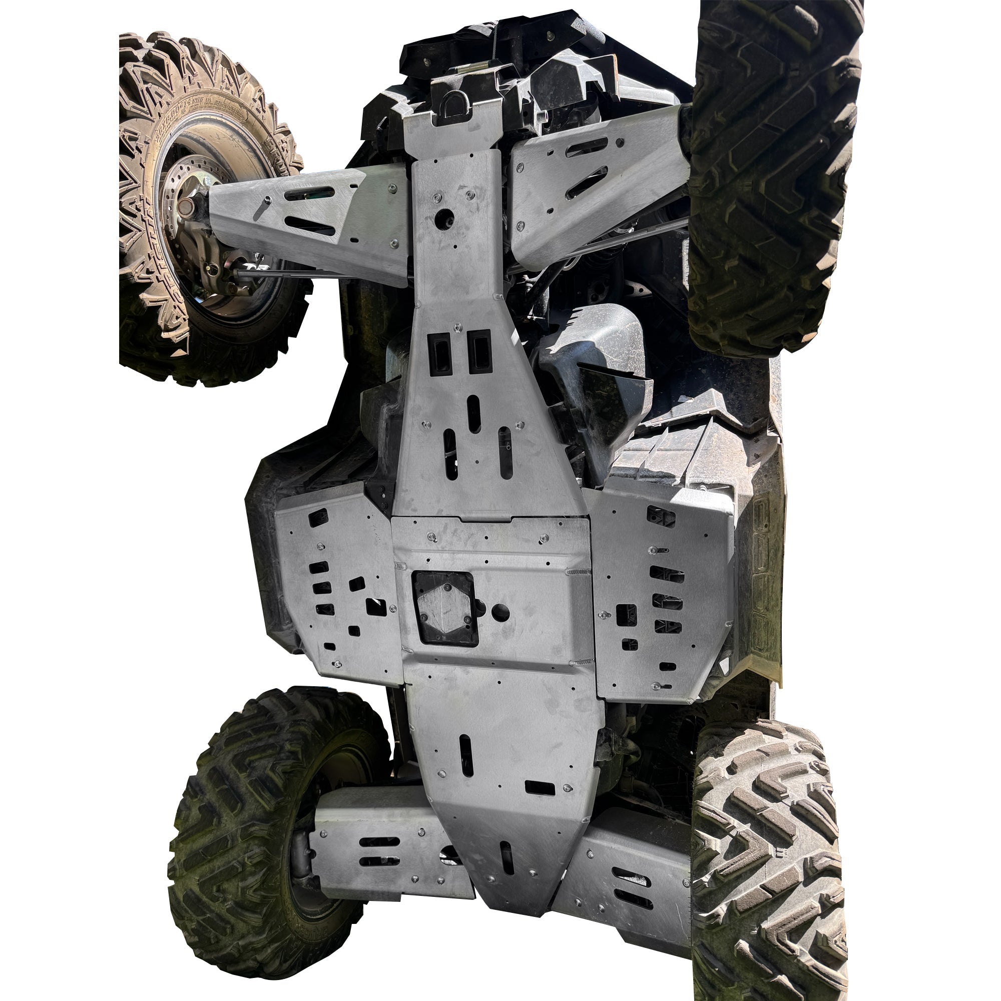 Polaris Sportsman 550 Ricochet 8-Piece Complete Aluminum or with UHMW Layer Skid Plate Set
