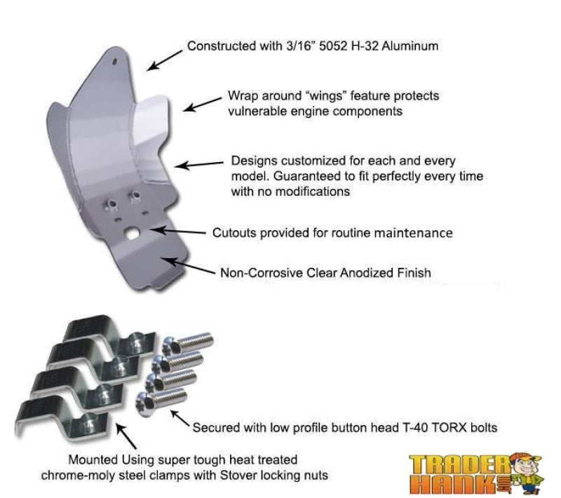 Beta 350/400/450/498 (4-stroke) Ricochet Aluminum Skid Plate | Free shipping