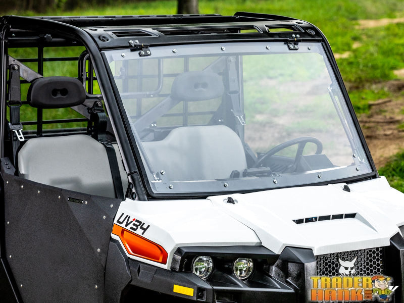 Bobcat UV34 Scratch-Resistant Flip Windshield | UTV Accessories - Free shipping