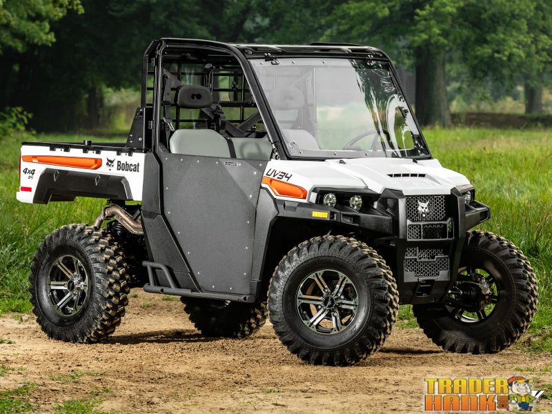 Bobcat UV34 Scratch-Resistant Flip Windshield | UTV Accessories - Free shipping