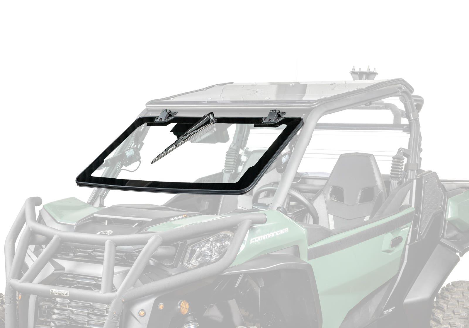 Can-Am Commander MaxDrive Power Flip Glass Windshield