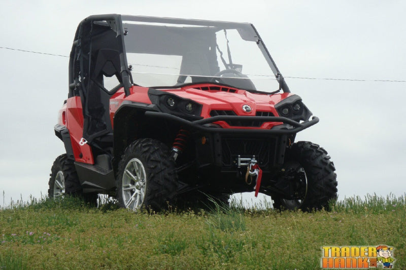 Can-Am Commander - 2 Pc Scratch-Resistant Windshield w/Vent and Clamp Options | UTV Accessories - Free shipping