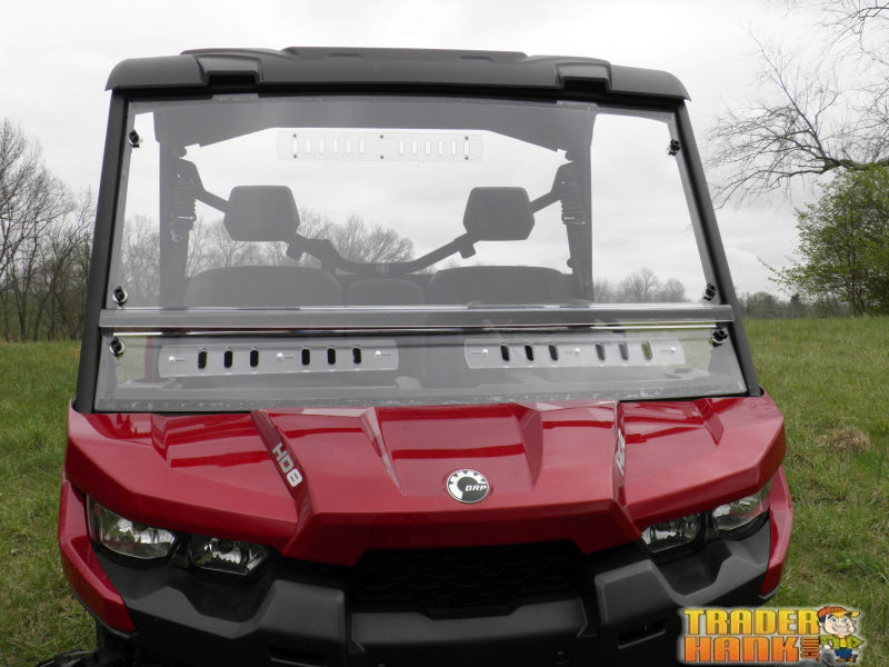 Can-Am Defender - 2 Pc Scratch-Resistant Windshield w/Vent Option | UTV Accessories - Free shipping