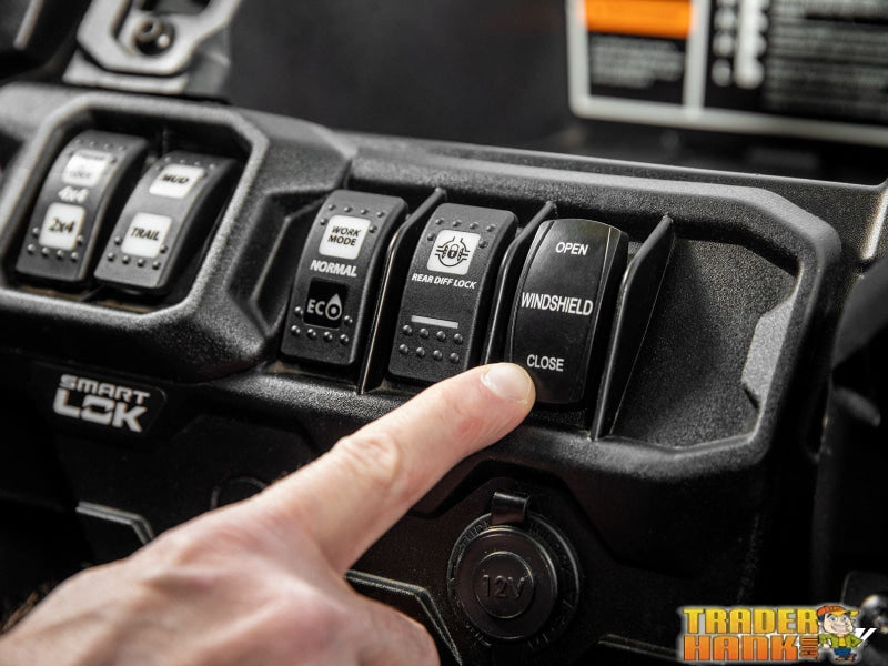 Can-Am Defender HD7 MaxDrive Power Flip Windshield | UTV Accessories - Free shipping